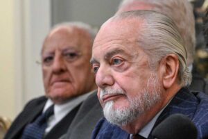 De Laurentiis con il presidente della Regione Campania De Luca