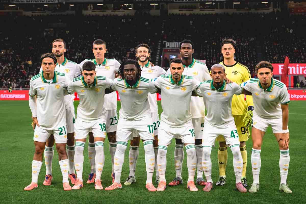 La formazione della Roma a Milano