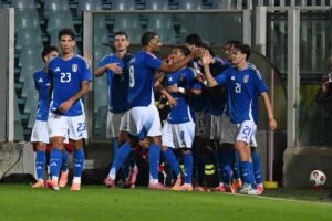 I giocatori dell'Italia Under21