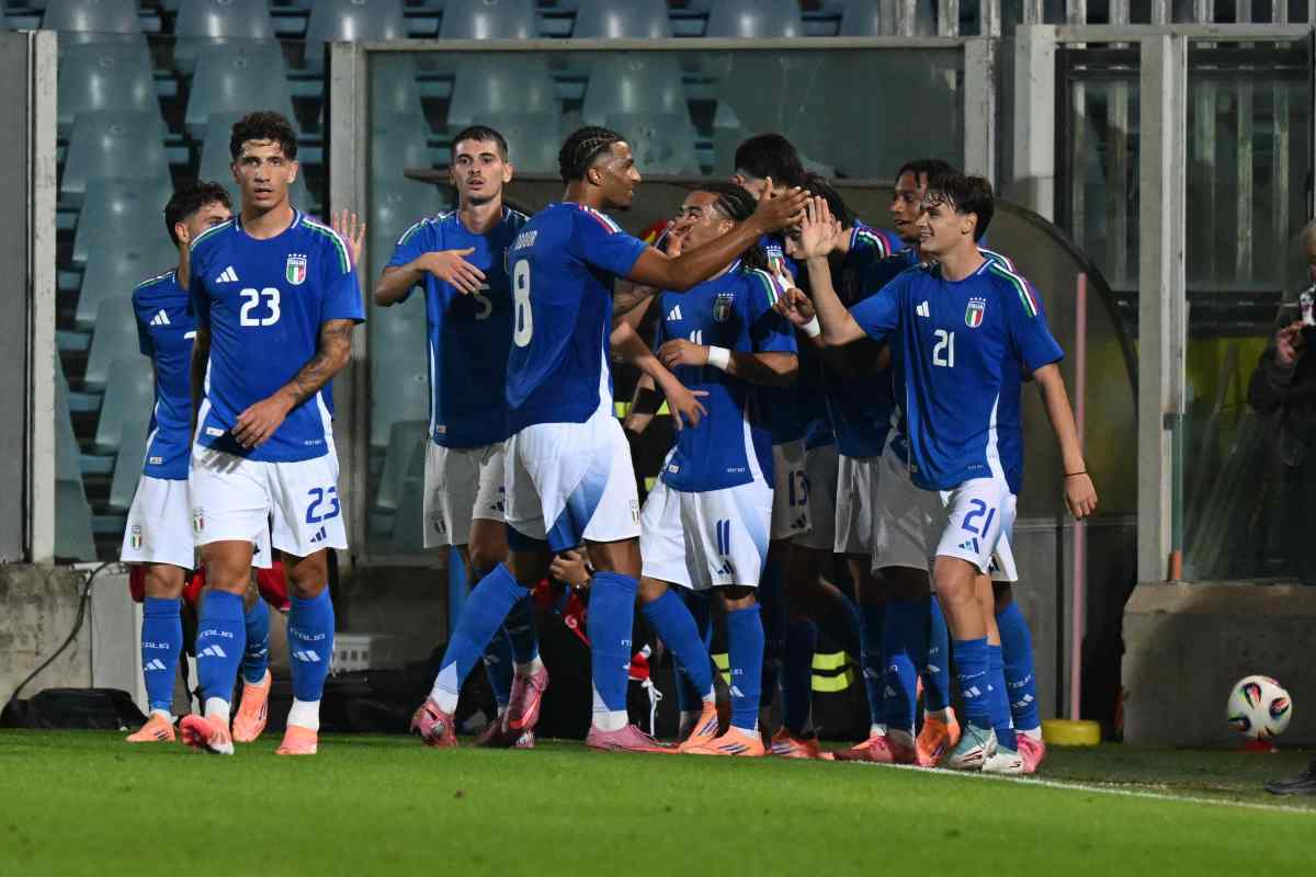 I giocatori dell'Italia Under21