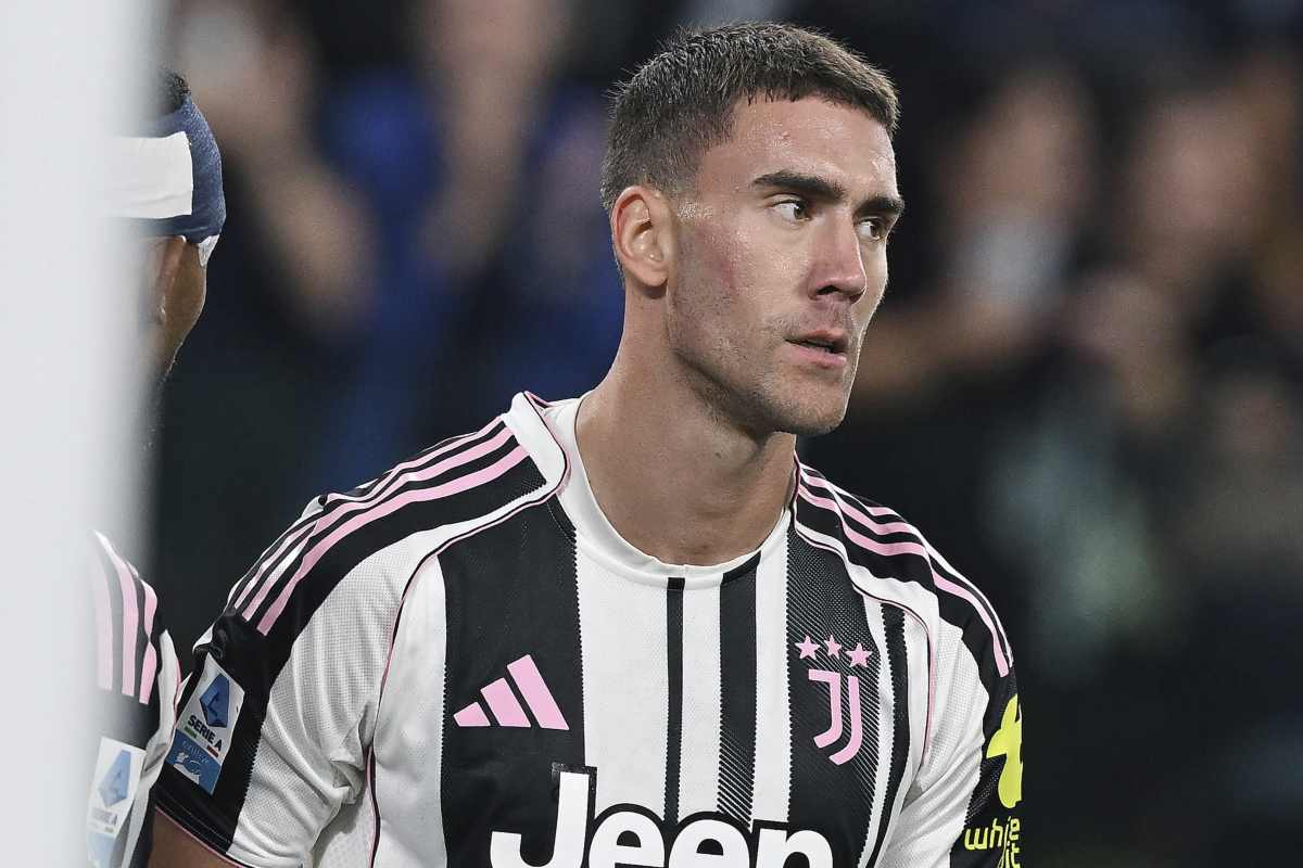 L'attaccante bianconero Dusan Vlahovic