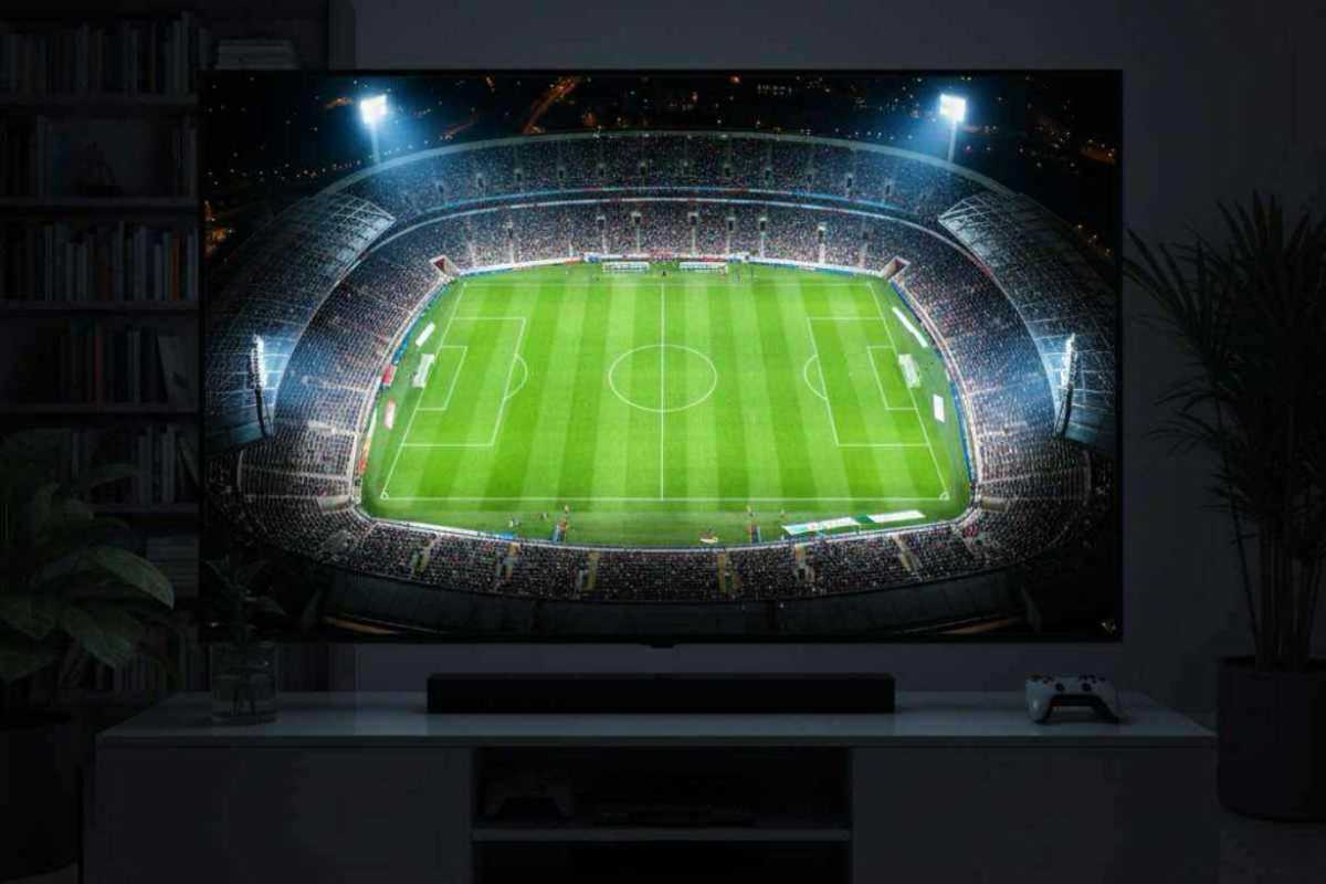 Stadio di calcio dall'alto